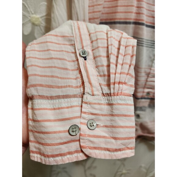 A New Approach Womens XL Pink Shirt Button up Stripes Preppy Feminine Soft Girl - Picture 3 of 16